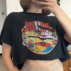 Rolling Stones Cropped Graphic T